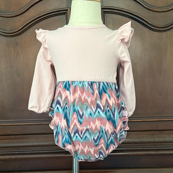 Girls Ruffle Butts Pink Baby Romper Size 12-18M - Picture 1 of 5